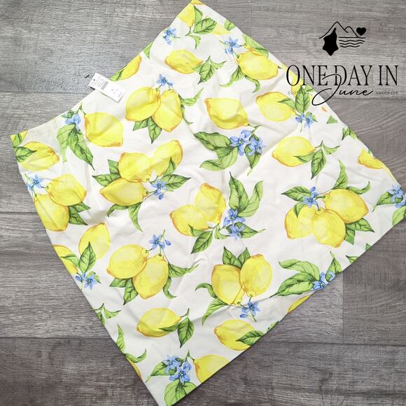 Talbots Lemons Mini Skirt Size 8 - Picture 5 of 5